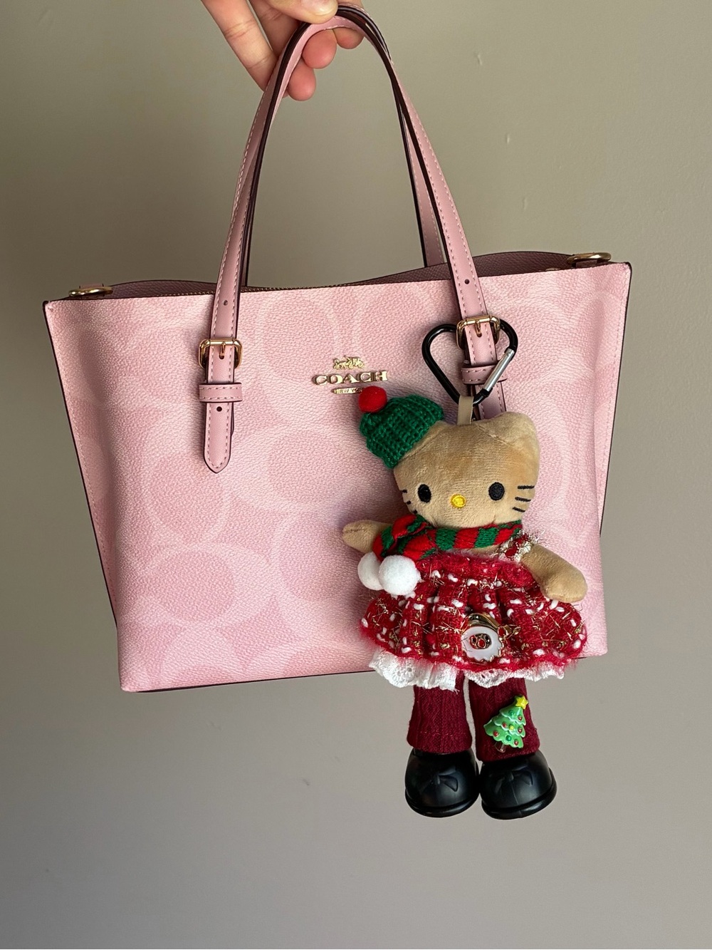 Hello Kitty Holiday Plush Christmas Keychain Bag Charm